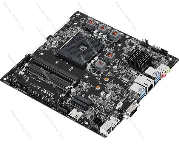 

AM4 A320 main board high-end A320TM-ITX AMD Ryzen R5 5500 M.2 PCIE 3.0 dual high definition-MI support Win11 mini computer
