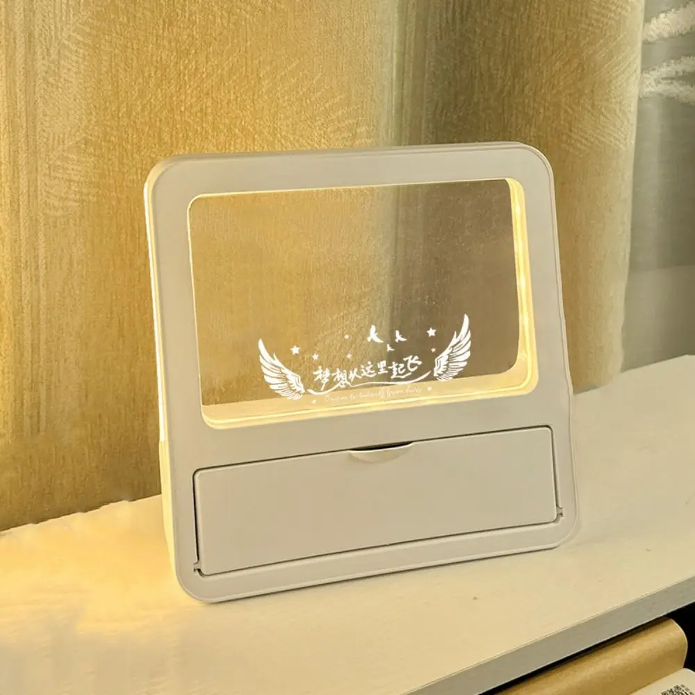 Plastic Night Light Pen Holder Graffiti Erasable Reusable Graffiti Small Night Lamp 3D Decorative Learning Writing Board Student