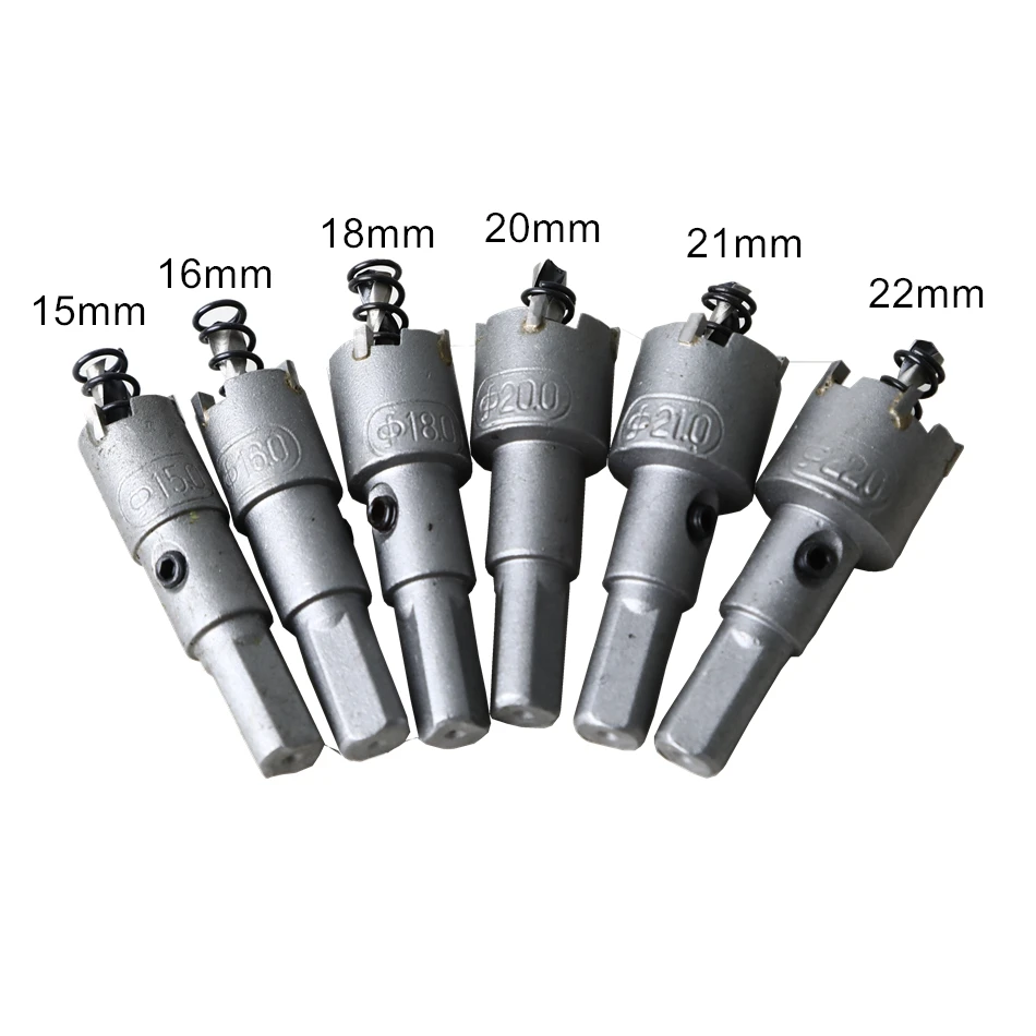 12 Pcs 15-50mm HSS Hole Saw Set High Speed Steel Drill Bit Drilling Crown for Metal Alloy Stainless Steel Wood Cutting Tool