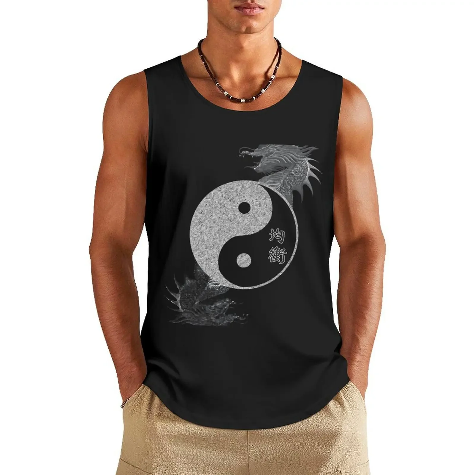 

Ying Yang - Equlibrium Tank Top sleeveless vest men anime t-shirts new in tops & t-shirt