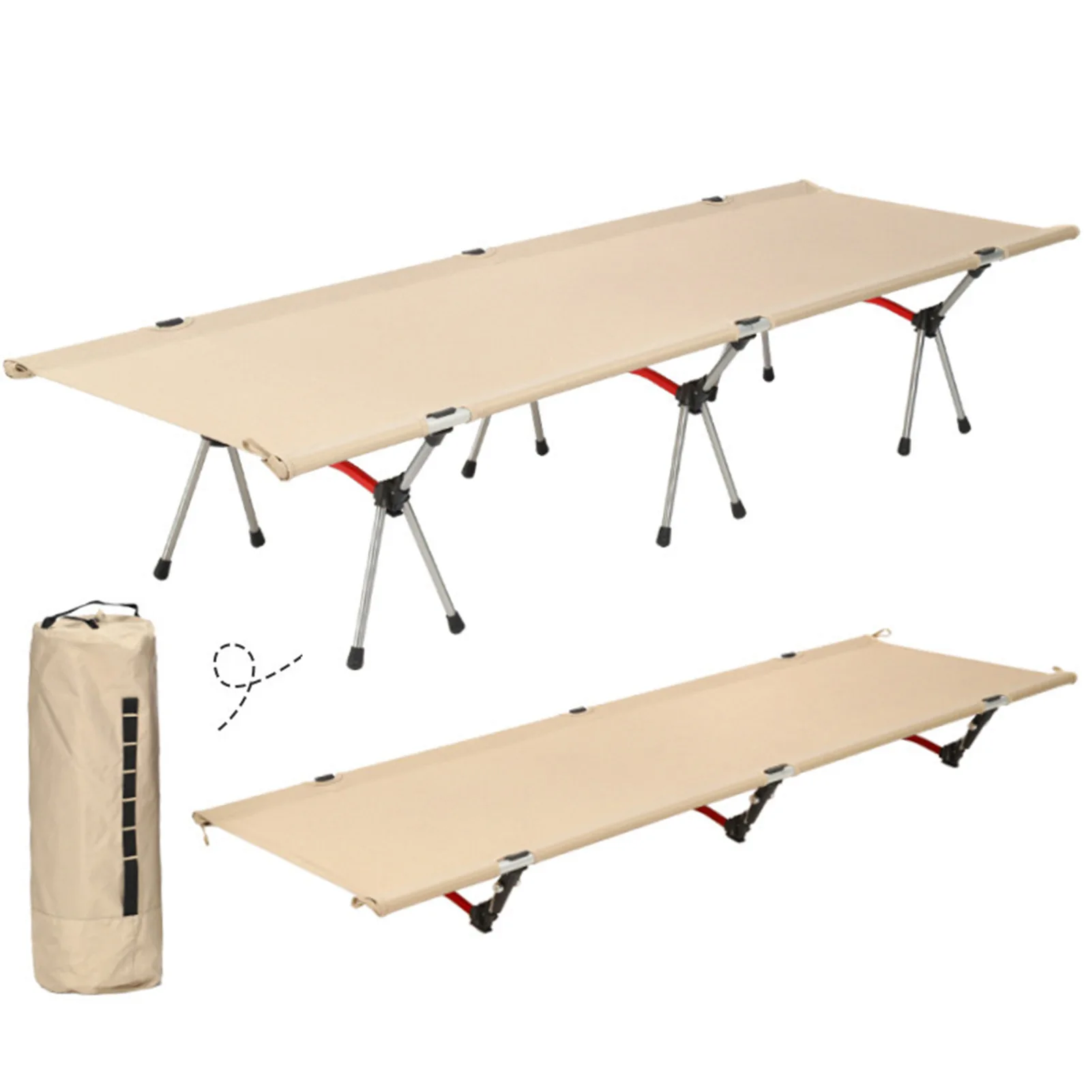 

Outdoor camping camp bed, outdoor easy to disassemble, lunch break camp bed
