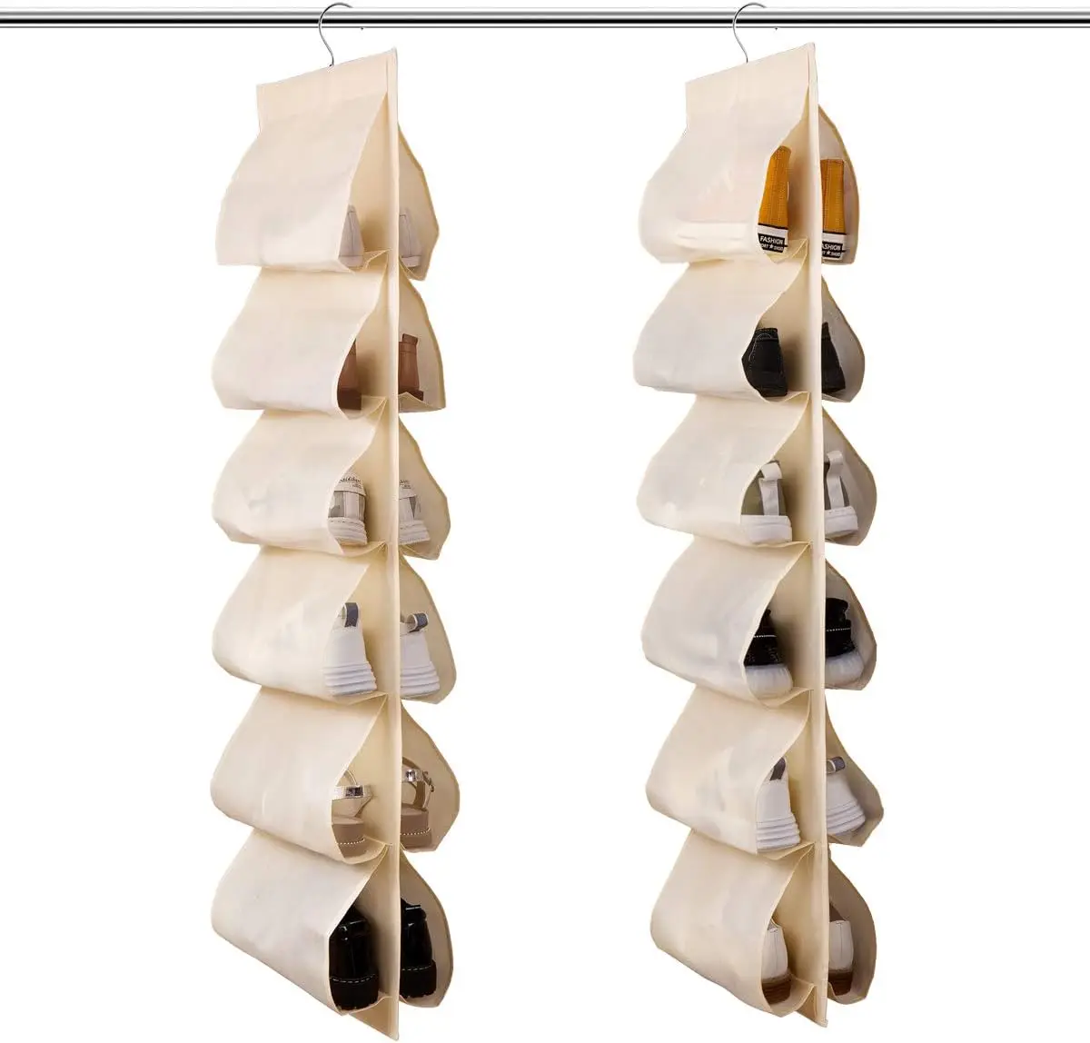 Closet Shoe Rack Hanging Bag for Closet Shoe Organizer Household Products Creative 12 grid Shoe Storage Hanging Bag Thick Style