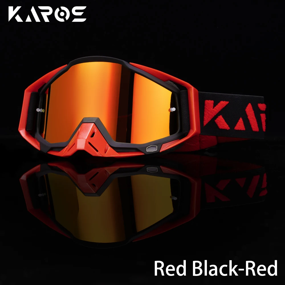 

KAROS Motorcycle Goggles UV400 Anti-Fog MX Motocross Off-Road Helmet Compatible Riding Eyewear K336
