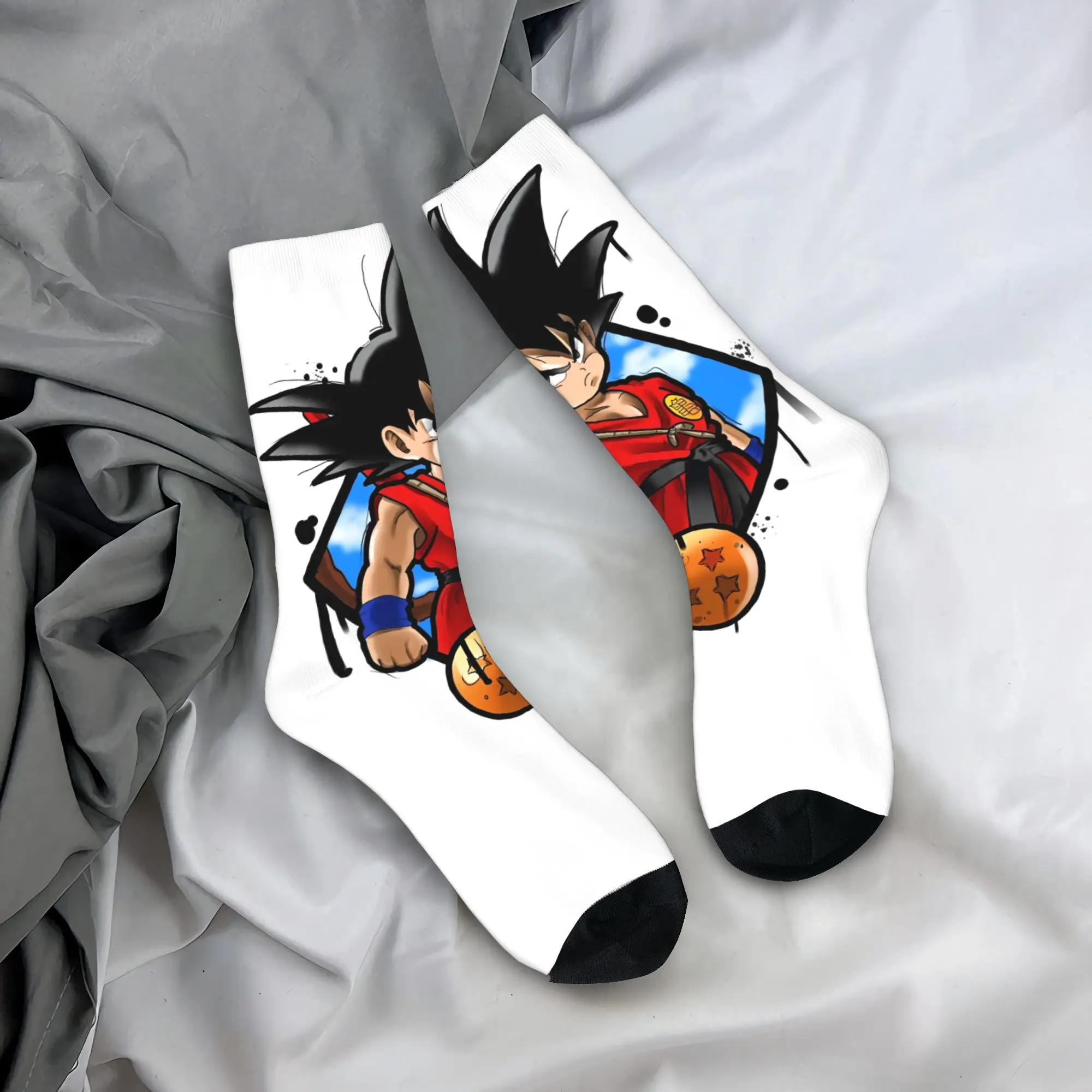 D-Dragon-Ball-L DragonBallZ Crew Socks for Women Men All Season  Cute Crew Socks Sweat Absorbing