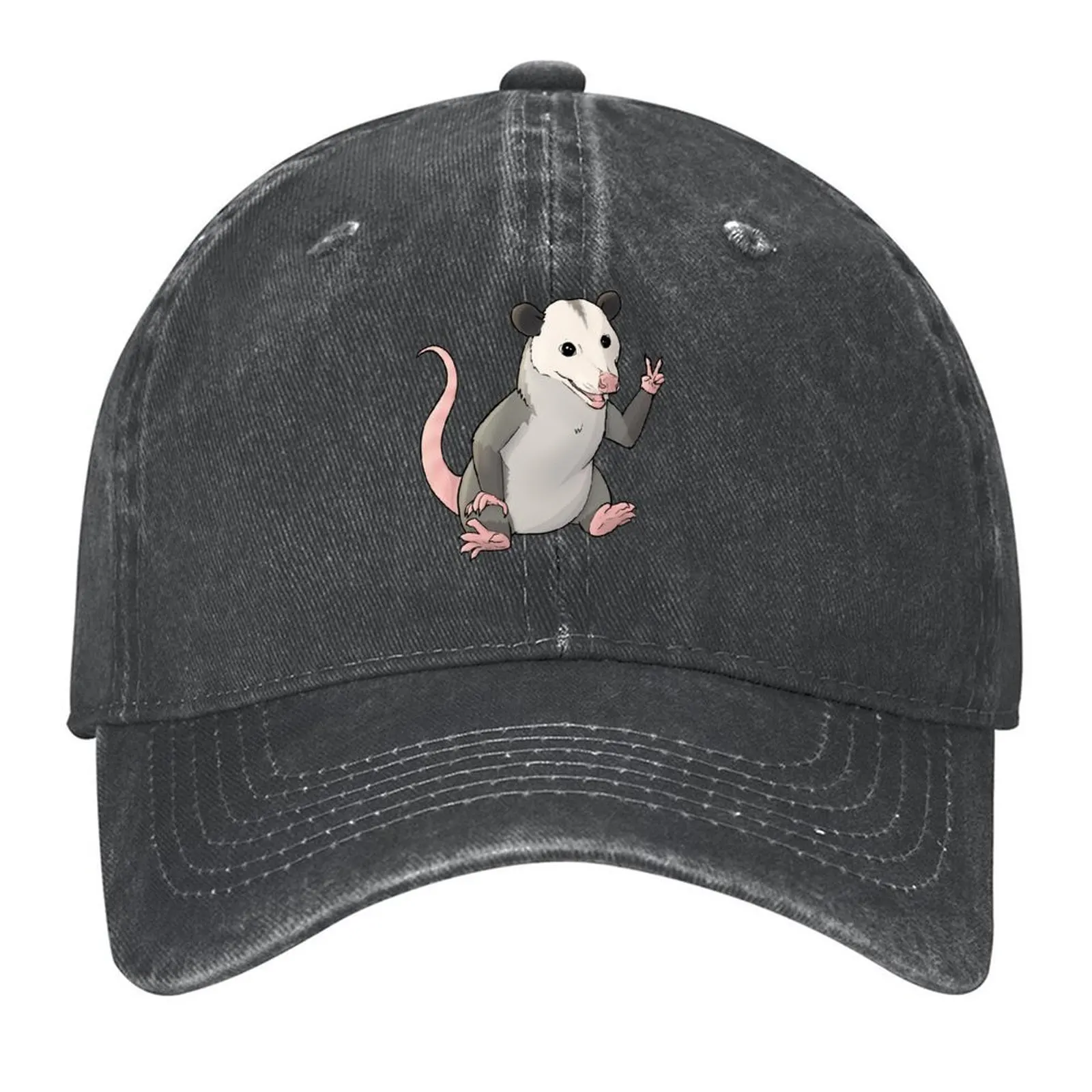 

Opossum waving the peace sign Baseball Cap Hat Beach Golf Wear custom caps sun hat Women's Golf Clothing Men's