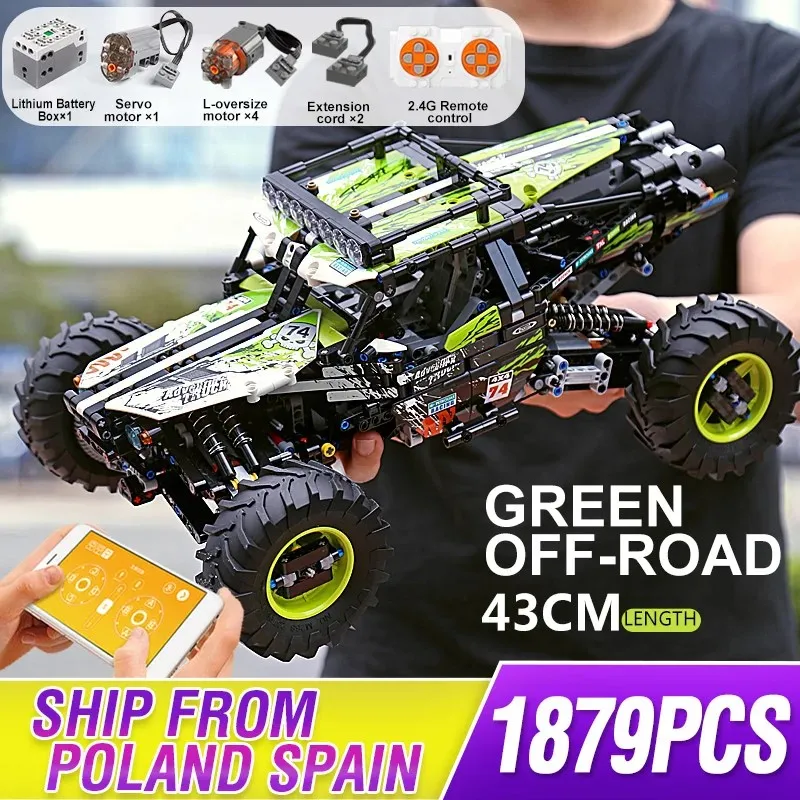 MOULD KING 18002 Technical RC Off-Road Car Model Building Blocks Climbing Buggy Truck Bricks Puzzle Toys Christmas Gifts For Kid