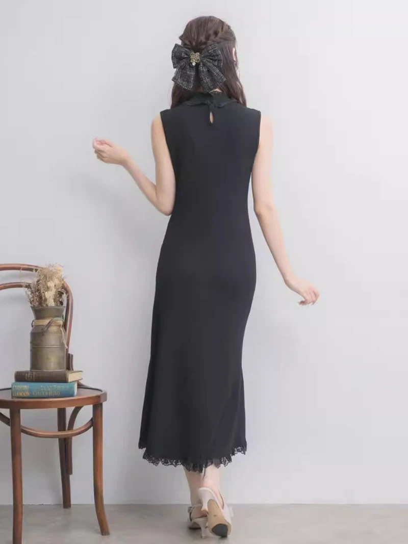 Robe longue en tricot pour femmes, ensemble 2 pièces, Smock, japonais, doux, élégant, Slim, épaules dénudées, Cardigan, nouvelle collection automne hiver