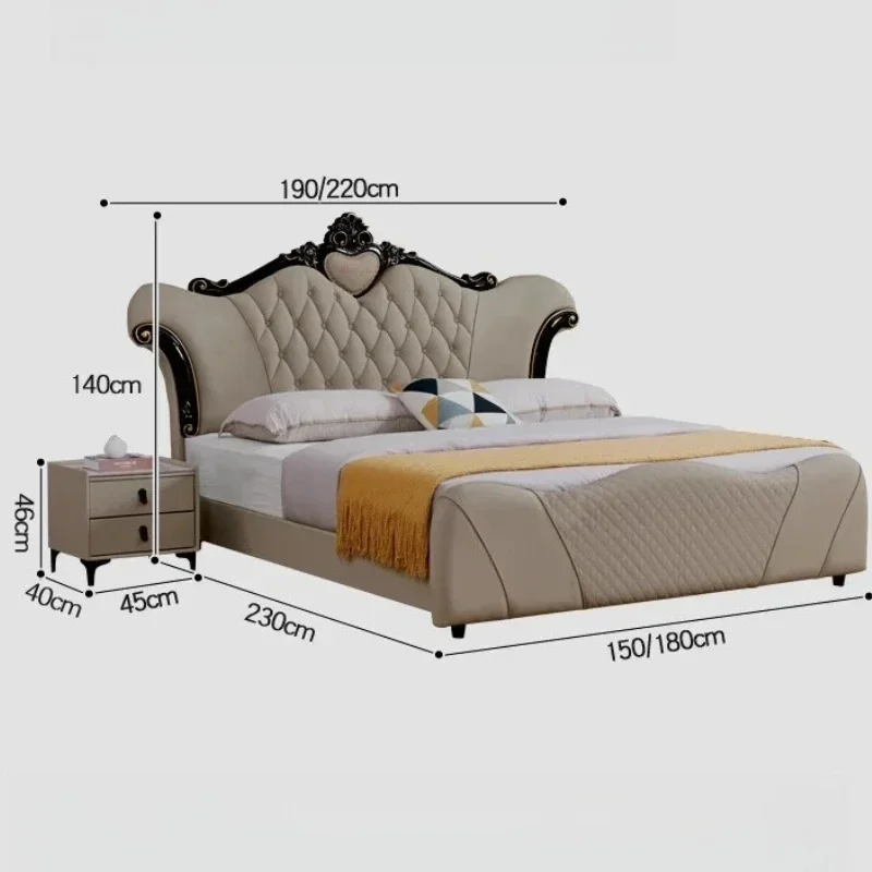 High-End Italian Style Twin Bed Frame Modern Organizer Furniture Reading And Relaxation