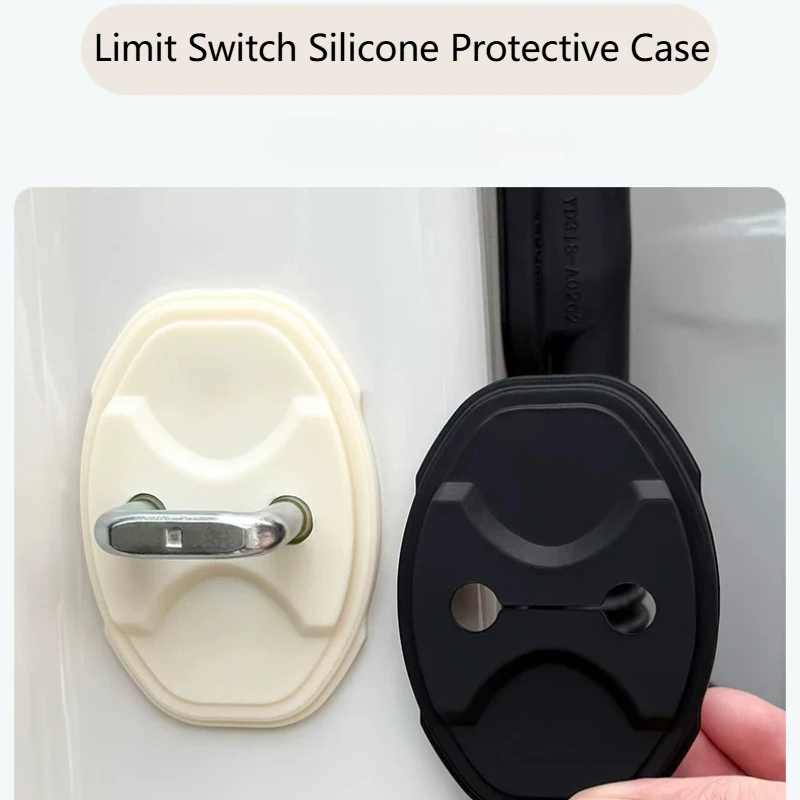 4PCS Silicone Door Lock Protective Cover Limit Switch Shock Absorption Buffer Pad Rust Prevention Reduce Noise Case for Ora 5