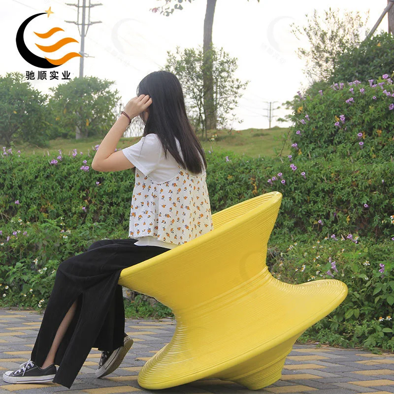 

FRP creative gyro chair shopping mall amusement park children's school toy seat outdoor shopping street leisure seat