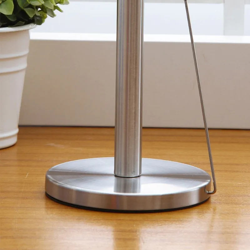 

ABKO-Stainless Steel Kitchen Towel Holder Stand-Tabletop Paper Organizer, No Drilling Required