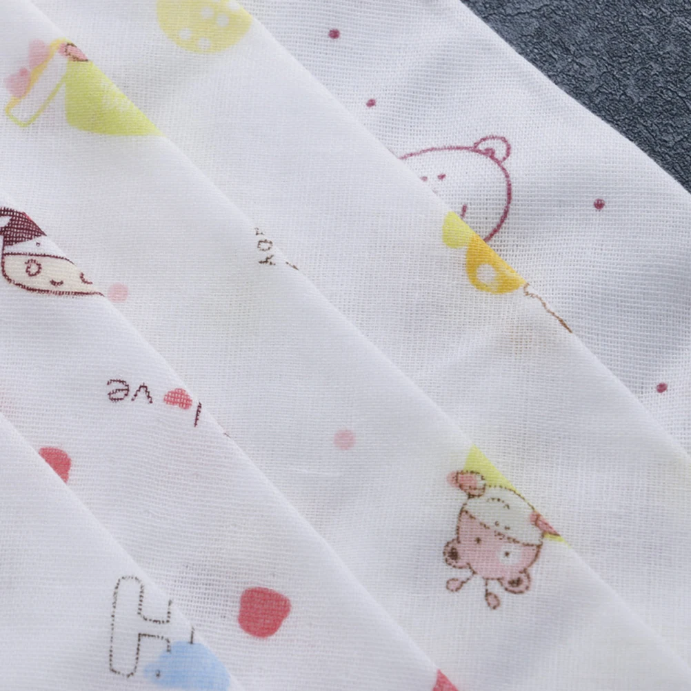 

Cotton Drool Absorbent Double Layer Printed Children Bib Breathable Newborn Baby Shower Printed Bib Everyday Use