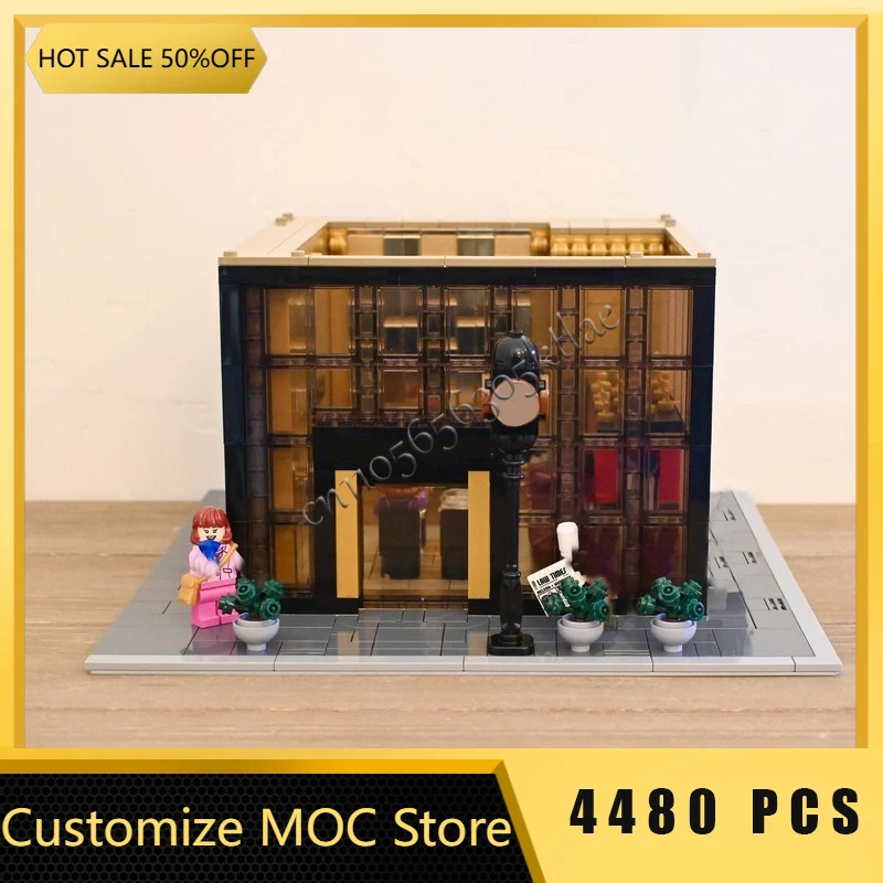 4480 أجزاء MOC مدينة عرض الشارع وحدات شفافة ناطحة السحاب نموذج العمارة بنة الاطفال تجميع الطوب اللعب الهدايا #4