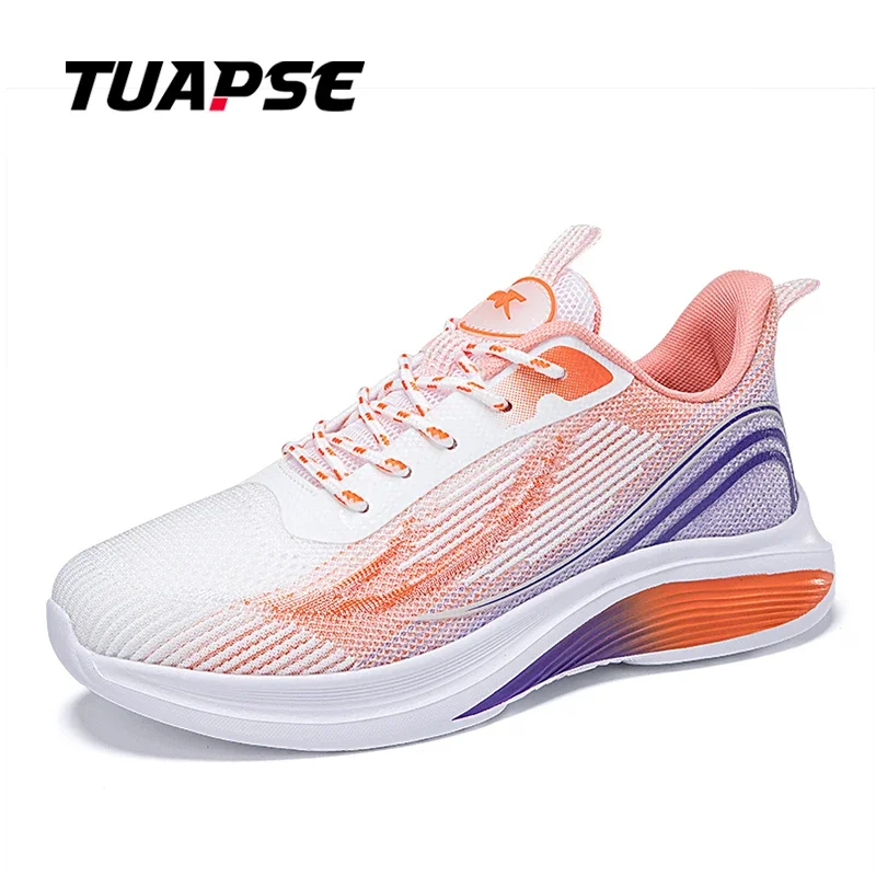 TUAPSE Couple Sneakers Fly Woven Simple Luminous Athletic Women Breathable Comfortable Soft Lightweight Sports Running Shoes