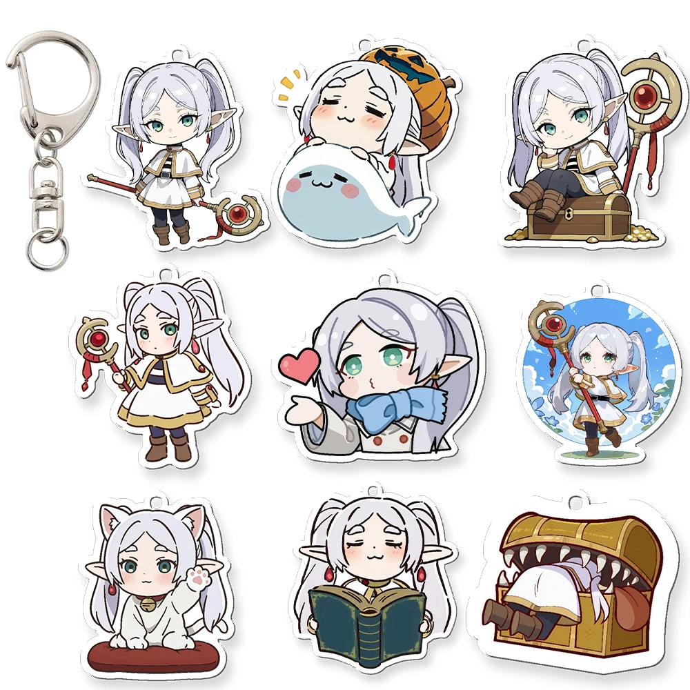 6CM Anime Frieren Beyond Journey's End Acrylic Keychain Backpack Accessories Cute Pendant Festival Gift