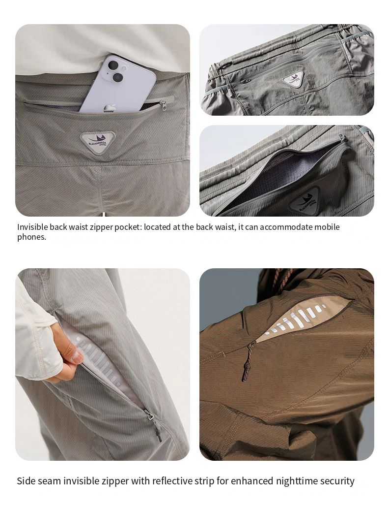 Leichte Outdoor-Wanderhose, atmungsaktiv, wasserdicht, schnell trocknend, lange Hose für Herren und Damen, Reise- und Arbeitskleidung, Fallschirmjägerhose – Detail 10