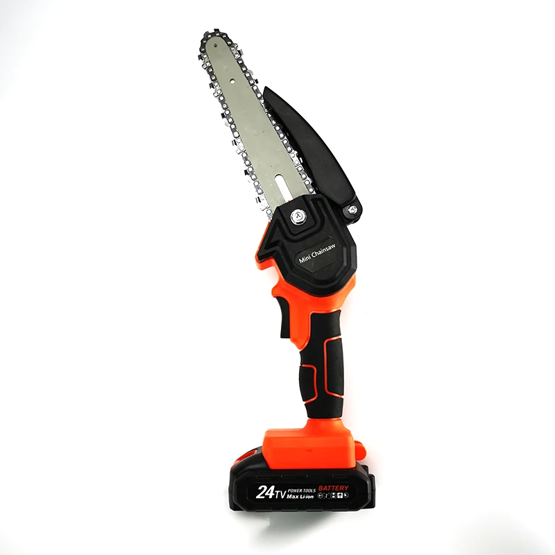 

6-Inch One-Hand Electric Chain Saw 2 Batteries Chains DIY Cordless Wood Cutter for Garden Pruning Rechargeable Tool