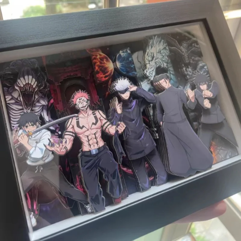 Hot Japanese Anime Jujutsu Kaisen Three-Dimensional Painting Around Gojo Satoru Nuo Itadori Yuji Fushiguro Megumi Birthday Gifts