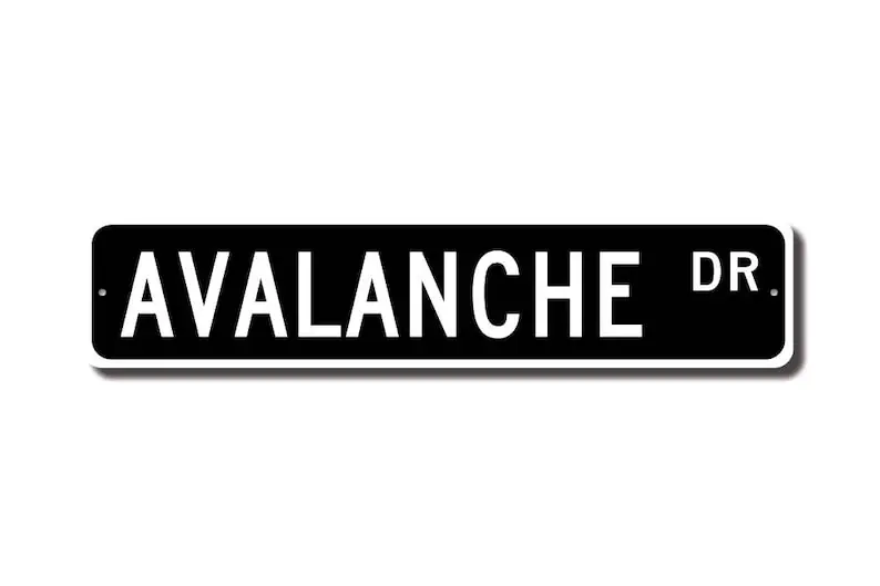 Avalanche, Chevrolet Avalanche sign, Chevrolet Avalanche gift, Chevrolet Avalanche owner, pick-up, Custom Street Sign, Quality M