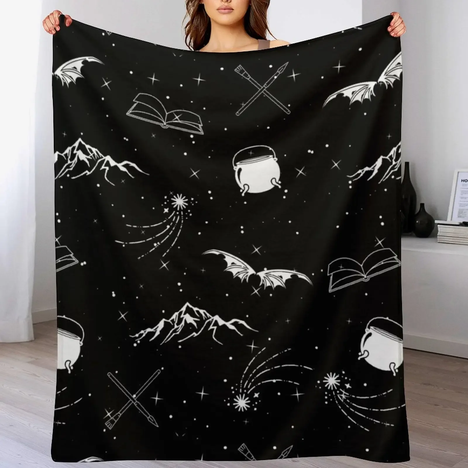 

A Court of Thorns and Roses (ACOTAR) Pattern Throw Blanket Sofa Hairys Baby Warm Blankets