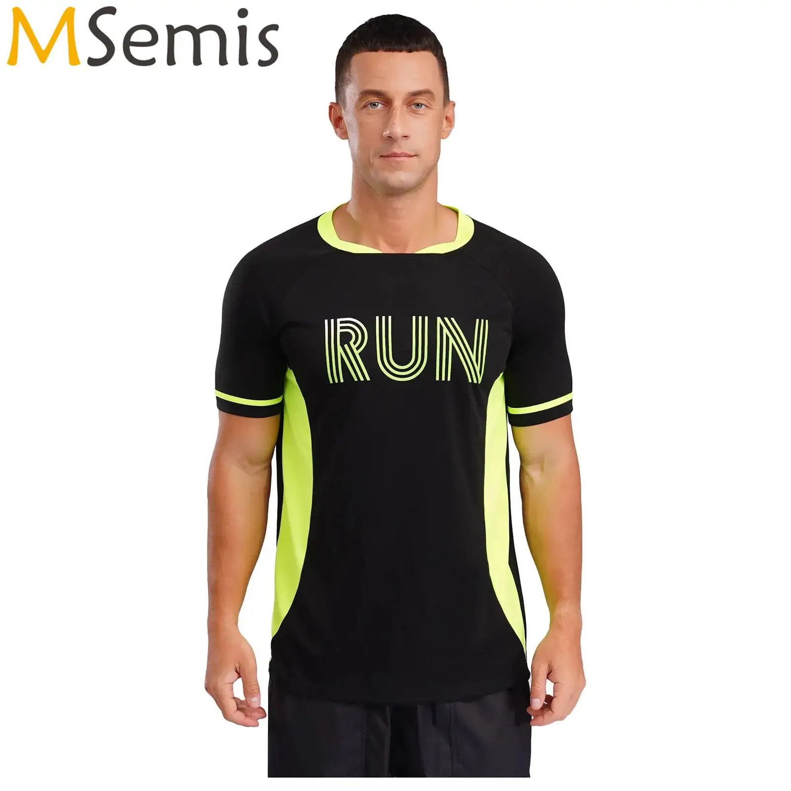 

Mens Color Block Football Jersey Short Sleeve Letter Print Soccer T-shirt Running Workout Moisture-Wicking Athletic Sports Shirt