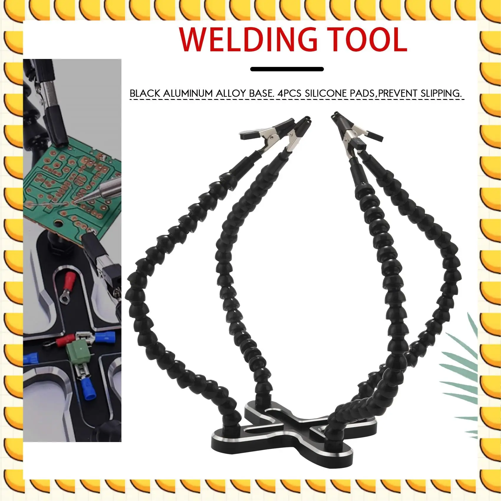 

BAAU Soldering Station With 4Pc Flexible Arms Soldering Iron Holder Third Helping Hand Tool Pcb Welding Repair Welding Tool