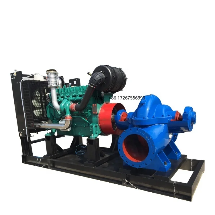 

200kw 4inch High Flow Engine Double Suction Pump Entry Centrifugal Horizontal Split Case Water Pump for Irrigation