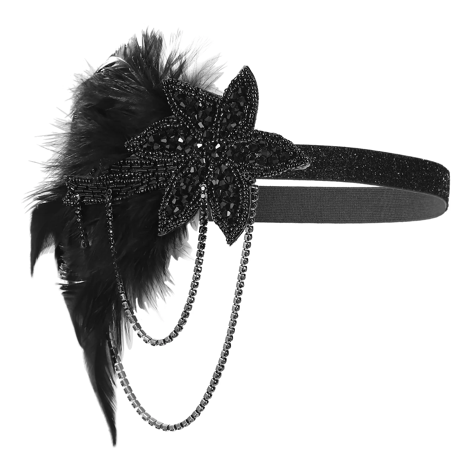 

Hair Ribbon Party Headband Women Headwear Accessories Accessory Headdress Black Miss