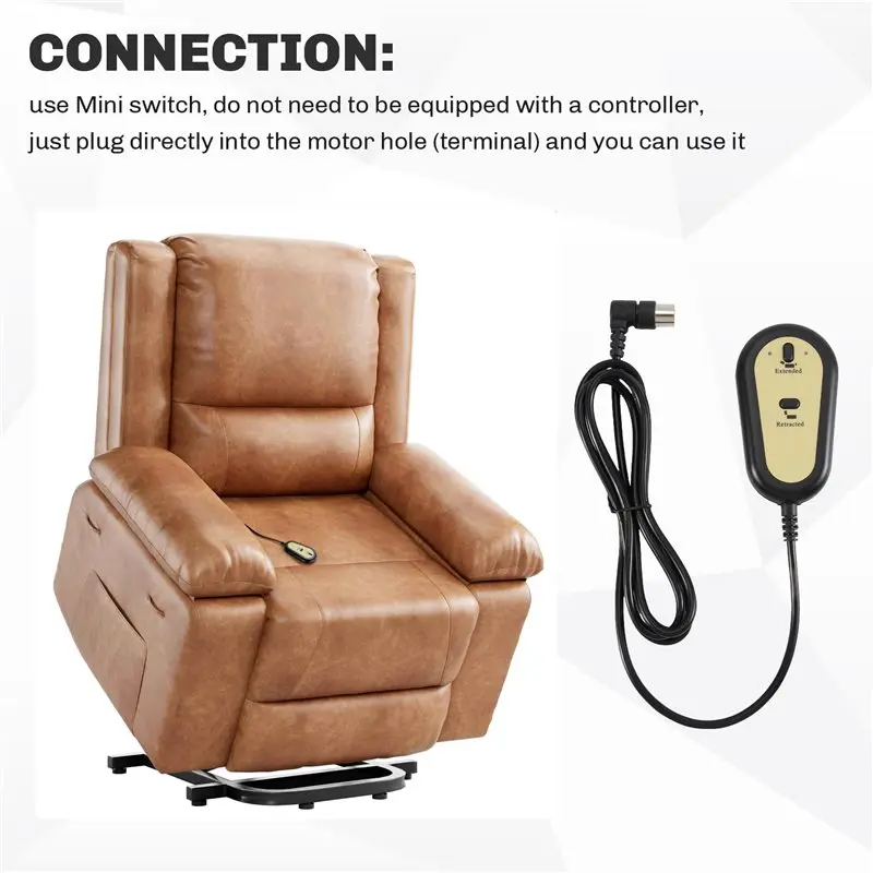 B63B-Electric Recliner Switch Remote Controller Lift Chair 2 Button Hand Controller Switch Household Appliances