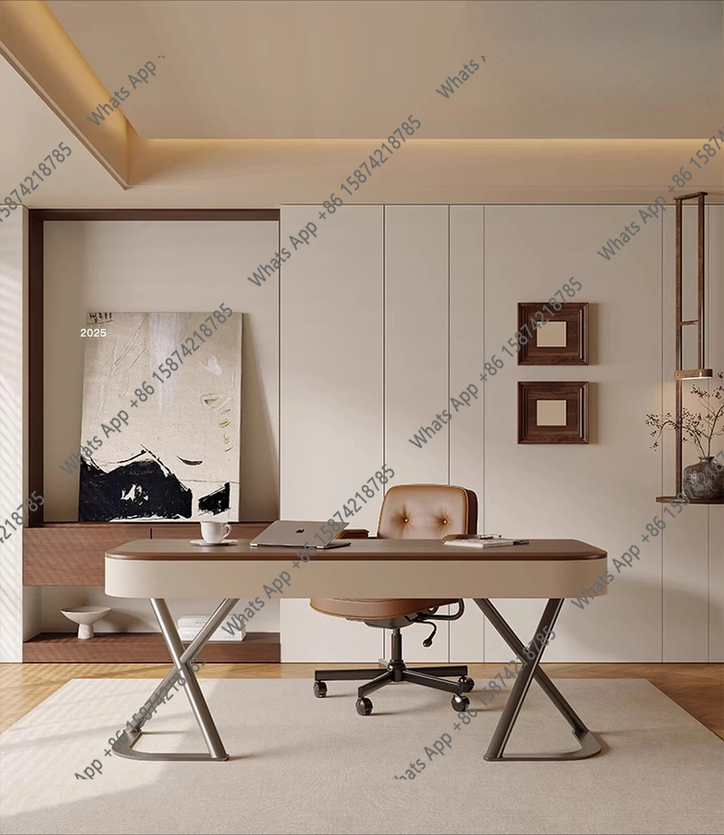 

Простой письменный стол из орехового дерева, домашний, в стиле лёгкой роскоши, современный, для небольшой квартиры, компьютерный стол из массива дерева.