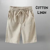 Men Shorts for Men Cotton Linen Casual Breathable Beach Shorts Men's Short Sweatpants Vacation Gym Basketball