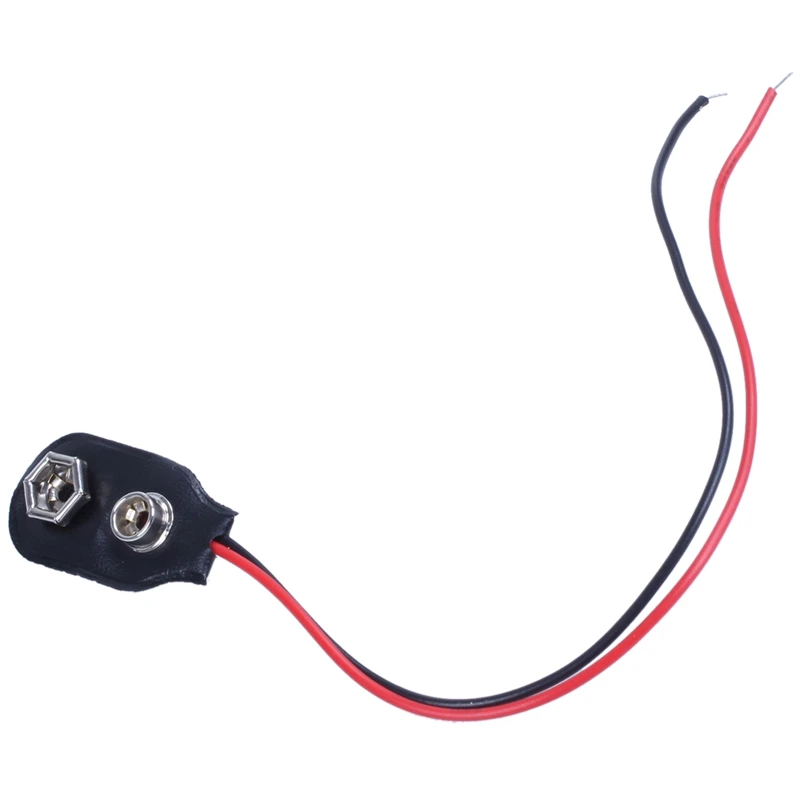 2 stücke 15cm draht kabel 9 v 9 volt batterie clip stecker i typ