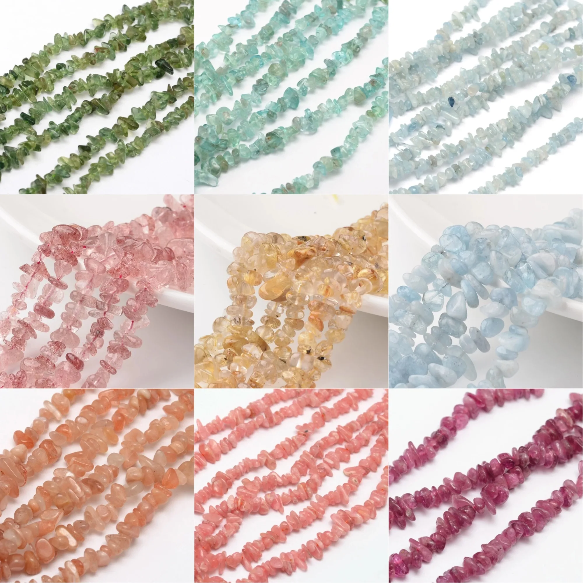 

5Strand Natural Chips Stone Beads Irregular Aquamarine Beads DIY Necklace Bracelet Jewelry Making Accessories 15.7 /16/32 inch