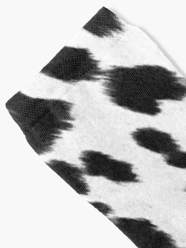 Faux Cowhide Black and White 3 Socks retro New year's man Socks Women's Men's