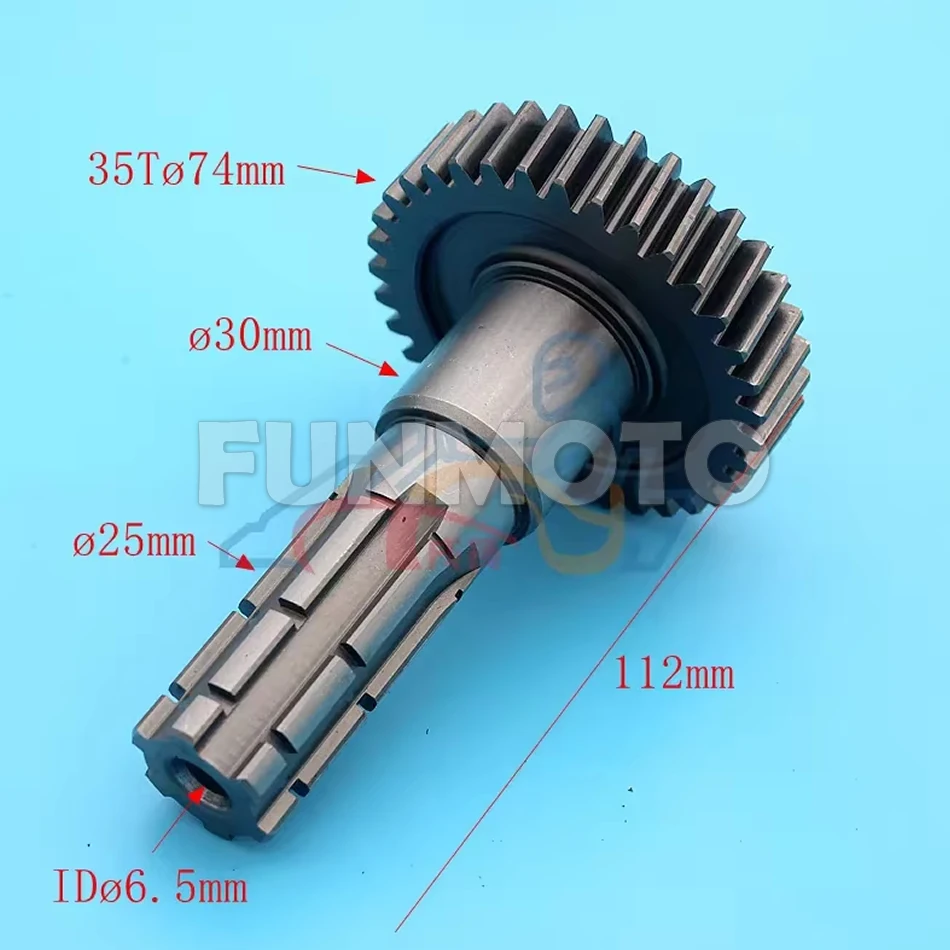 Gearshift Shaft with 35teeth and output shaft 15teeth suit JINLANG150
