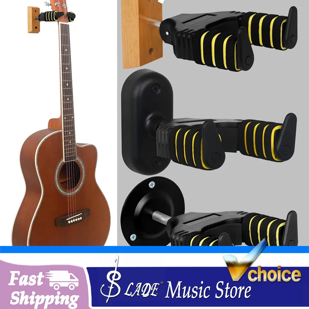 Gitarrenhaken zur Wandmontage, Premium-ABS-Metallschwamm für Gitarre, Ukulele, Bass, abnehmbares Design, Saiteninstrumente für Anfänger