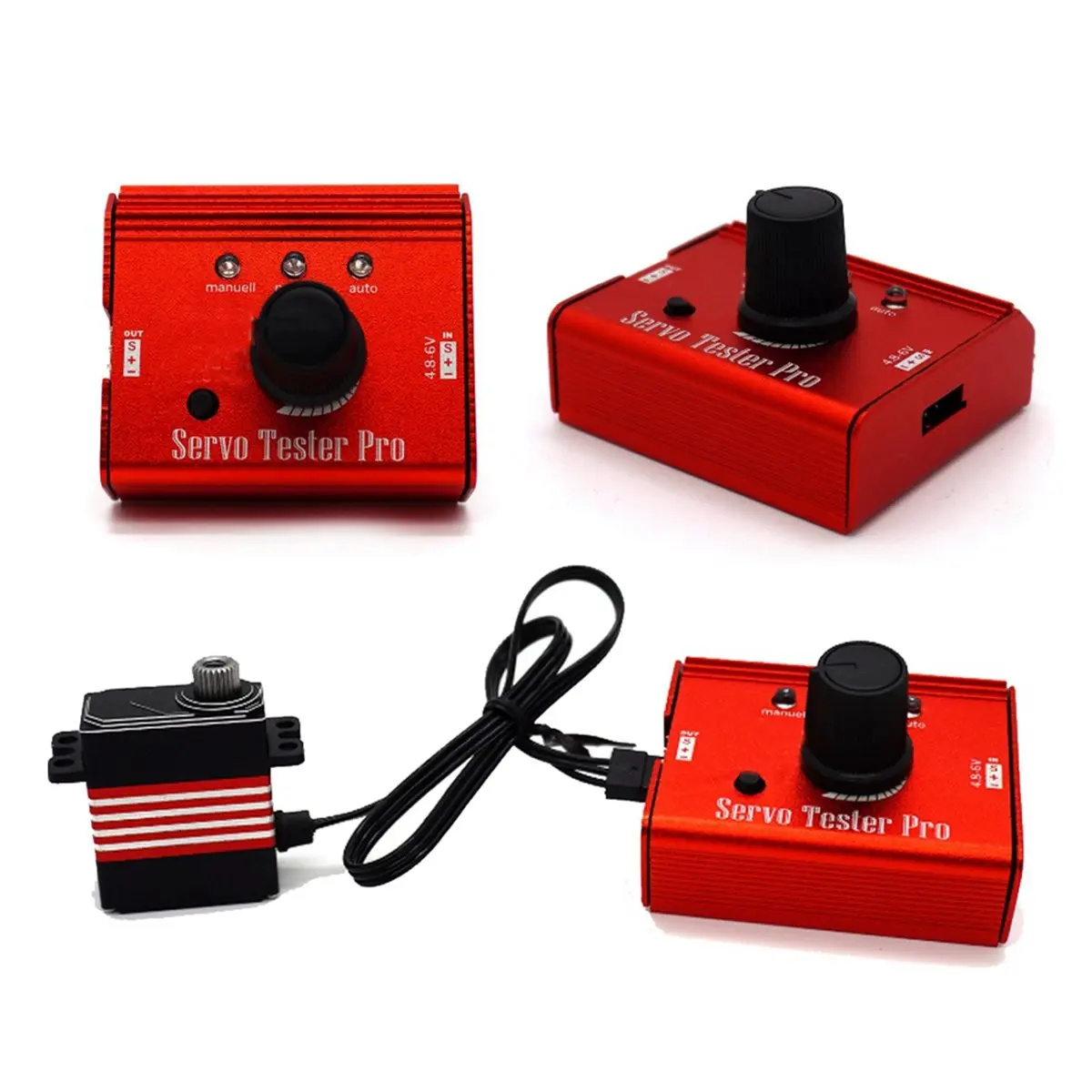 (A30I) Universal RC Model Parts Servo or ESC Metal Tester ESC Checker Master 4.8-6.0V for RC Plane Car Boat Drone Servo Tester