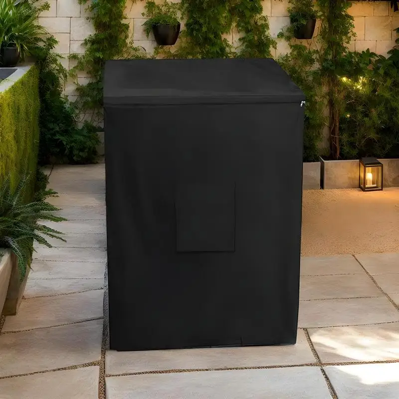 Outdoor Freezer Cover Waterproof Chest Freezer Dust Cover Oxford Fabric Wrap With Double Top Opening For Balcony Garden Patio