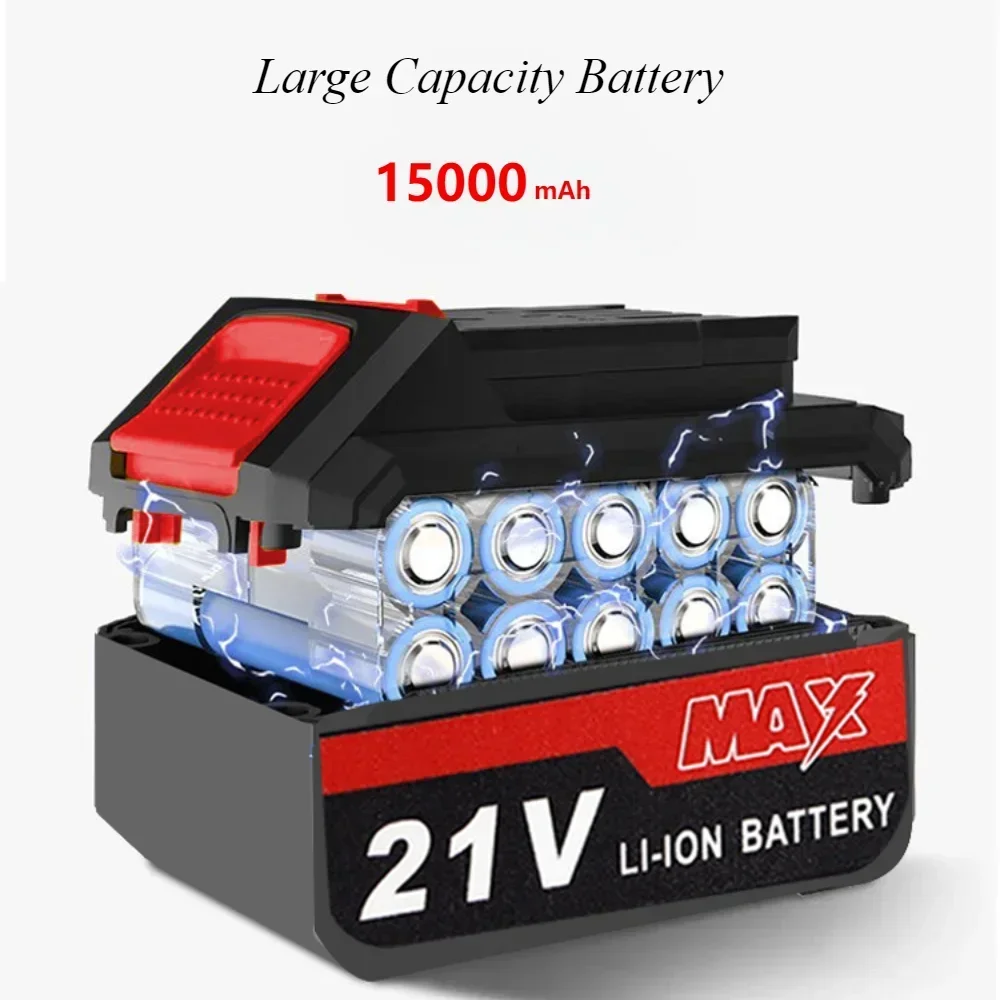 Batteria ricaricabile agli ioni di litio di grande capacità 21V 15000mAh per batteria di ricambio per utensili elettrici Makita 18V