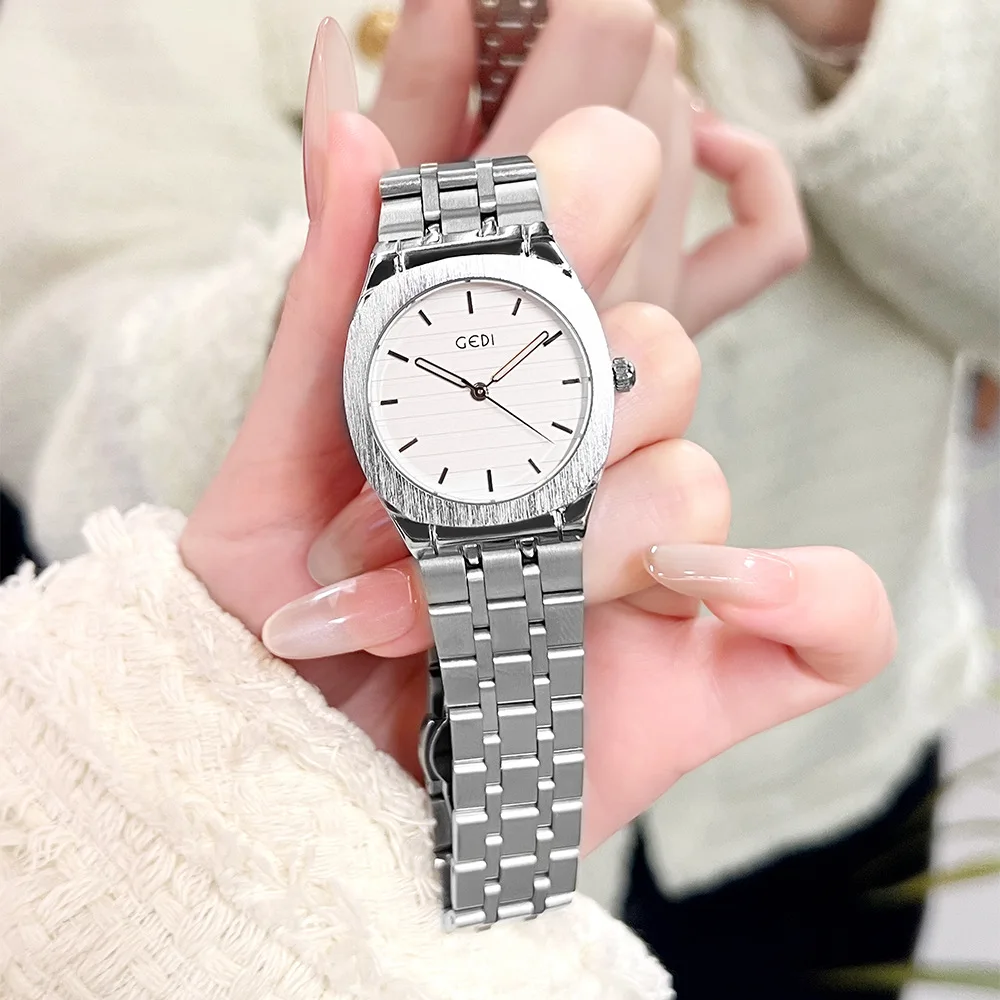 

CQ539 Изысканные и модные женские часы, повседневные и простые, водонепроницаемые, с металлическим браслетом, кварцевые, легкие и стильные, идеальный подарок.