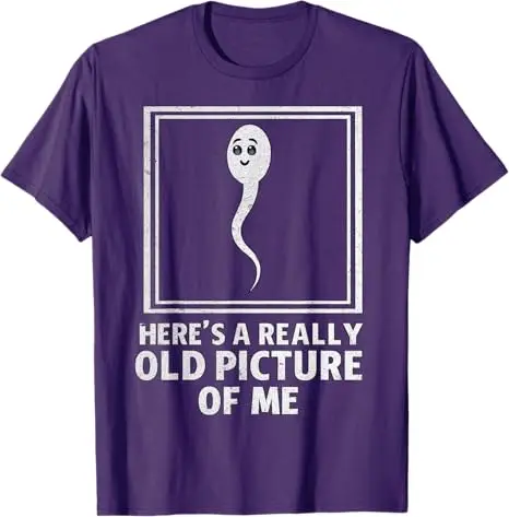 Here’s A Really Old Picture of Me” Sarcastic Saying Tee Retro Style Funny Graphic Vintage T-Shirt Men's Fashion Streetwear Tops
