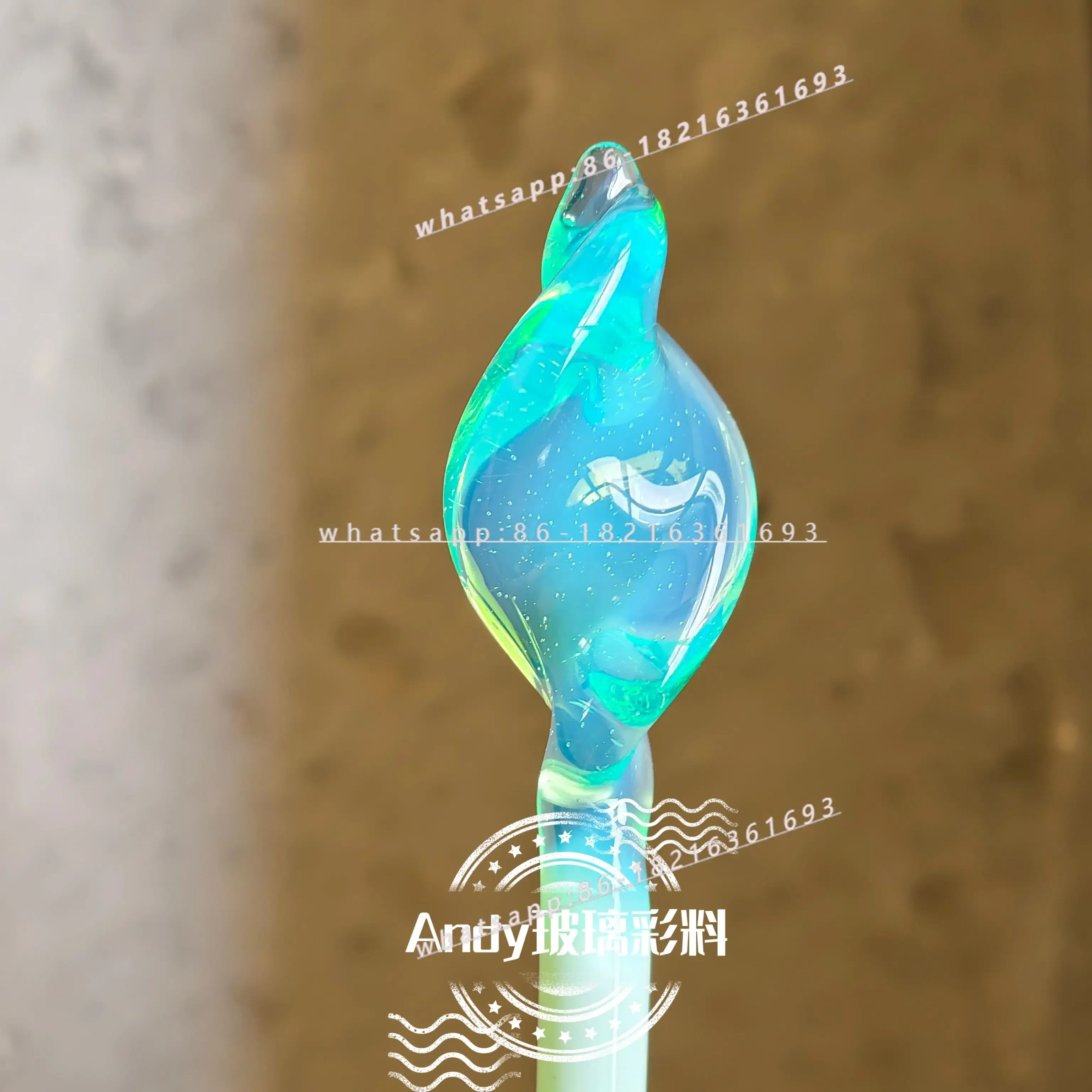 Burning Glass Lamp Post EX26 Light Green Lamp Post Colored Borosilicate Glazed Hard Material
