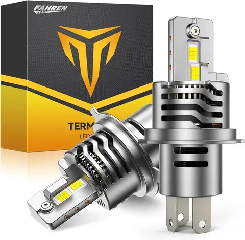 FAHREN LED H4/9003 Bulbs,Brighter 6500K Cool White Headlight Bulbs,Plug and Play Upgraded HB2 Light Fog Bulb HID, Pack of 2