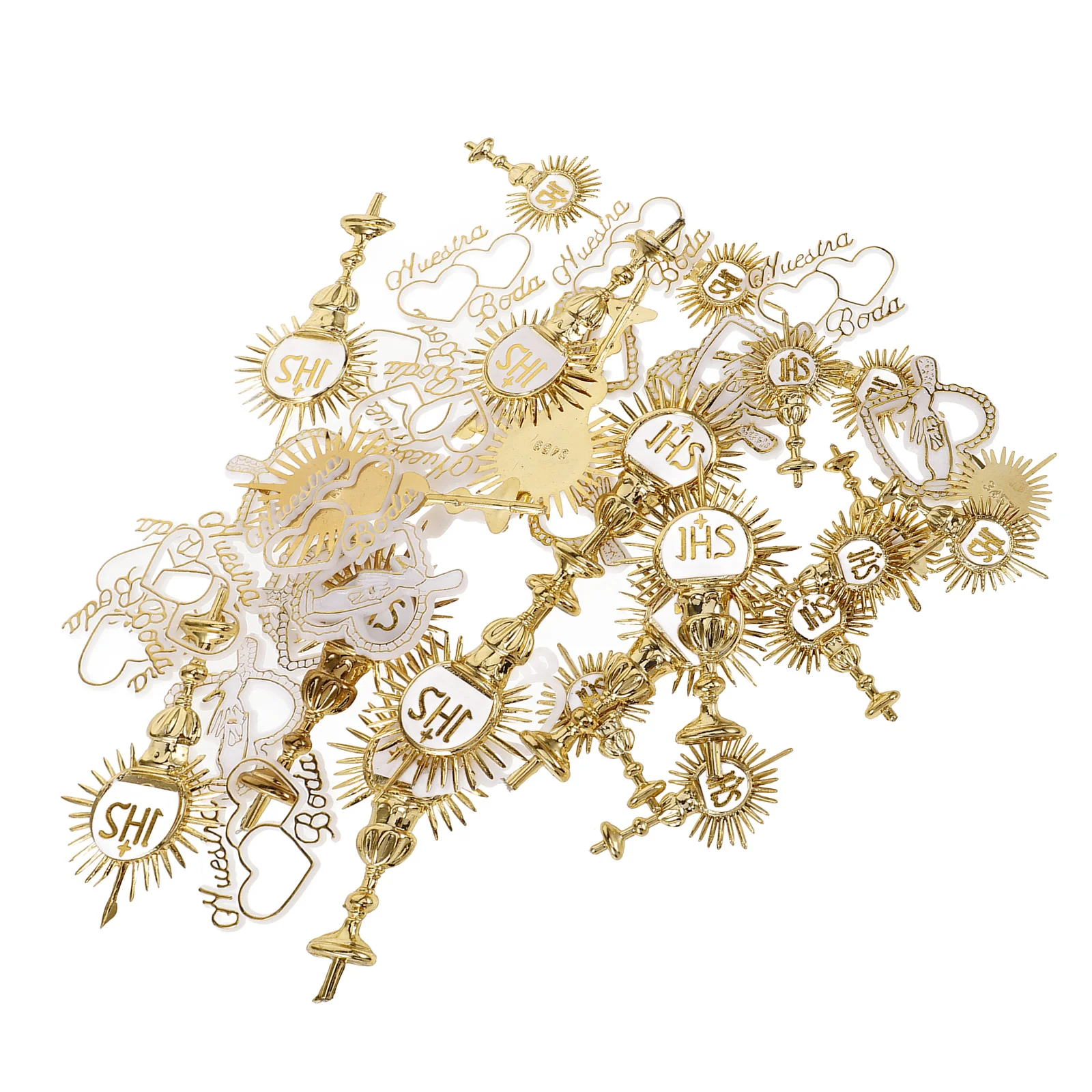 

48Pcs Religious Ornament Creative Metal Desktop Decoration Baptism Table Garden Party Christian Home Sanctuary Decor