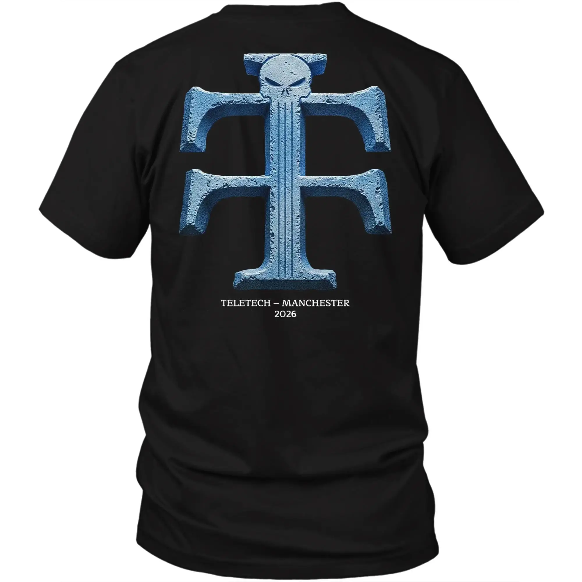 Teletech Manchester 2026 Back Print Tshirt Techno Rave Electronic Music Oversized Unisex Short Sleeve Cotton Graphic Tee