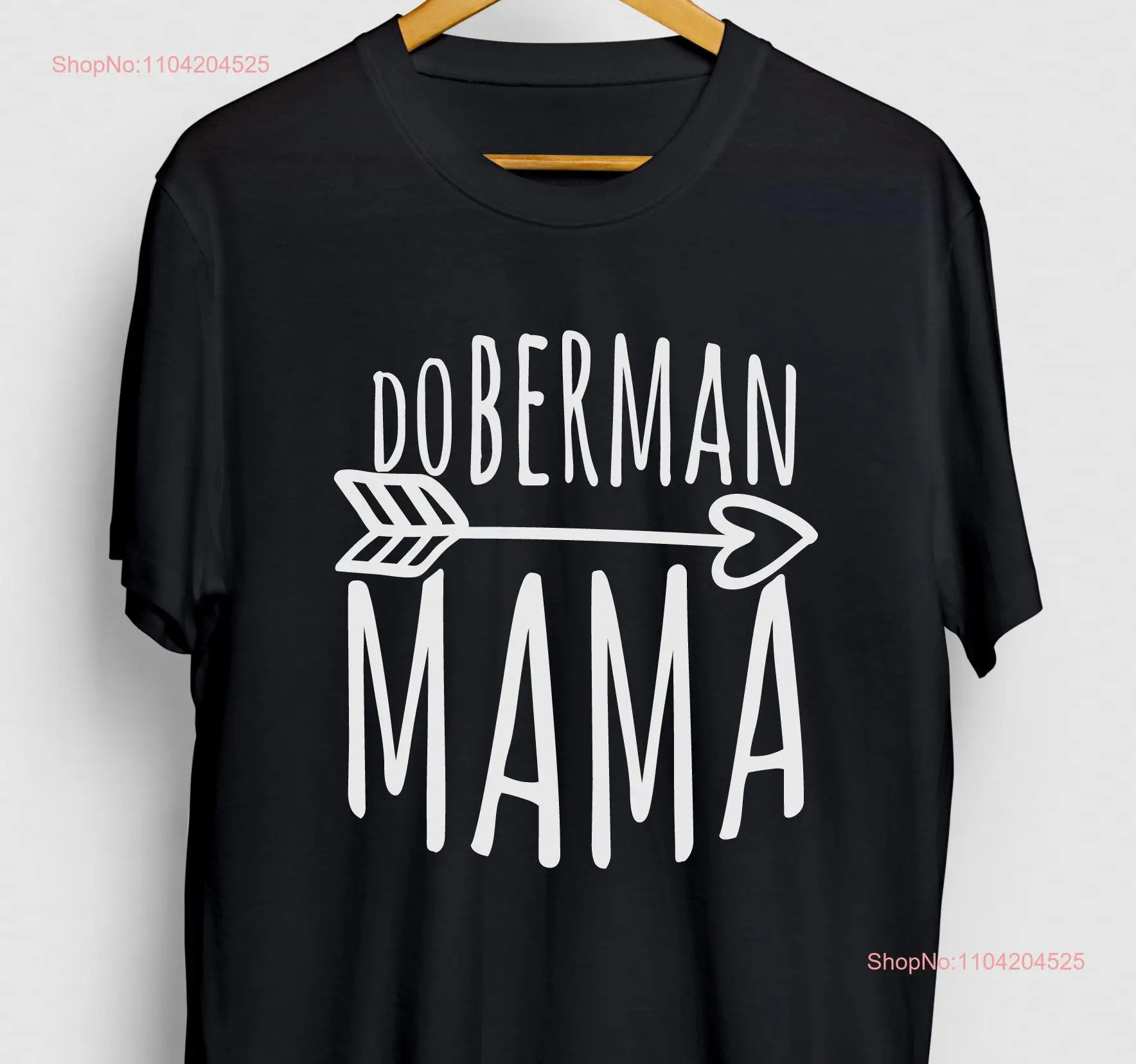 Doberman T Shirt Dog Mom Dobie Mama Lettering Youth  long or short sleeves