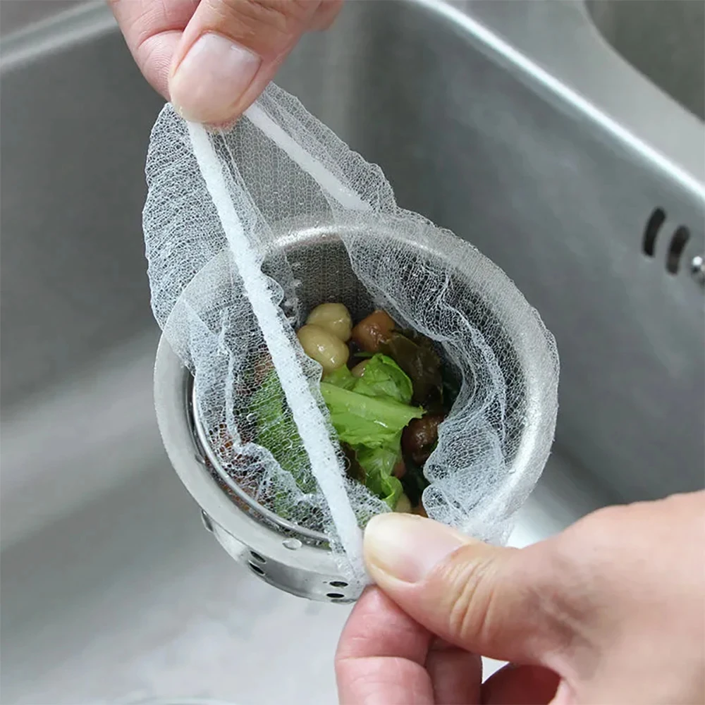 One-time Kitchen Sink Filter; Pool Leakage Grid Bag; Anti-blocking Sink Net for Washing Vegetables; Sink Garbage Net