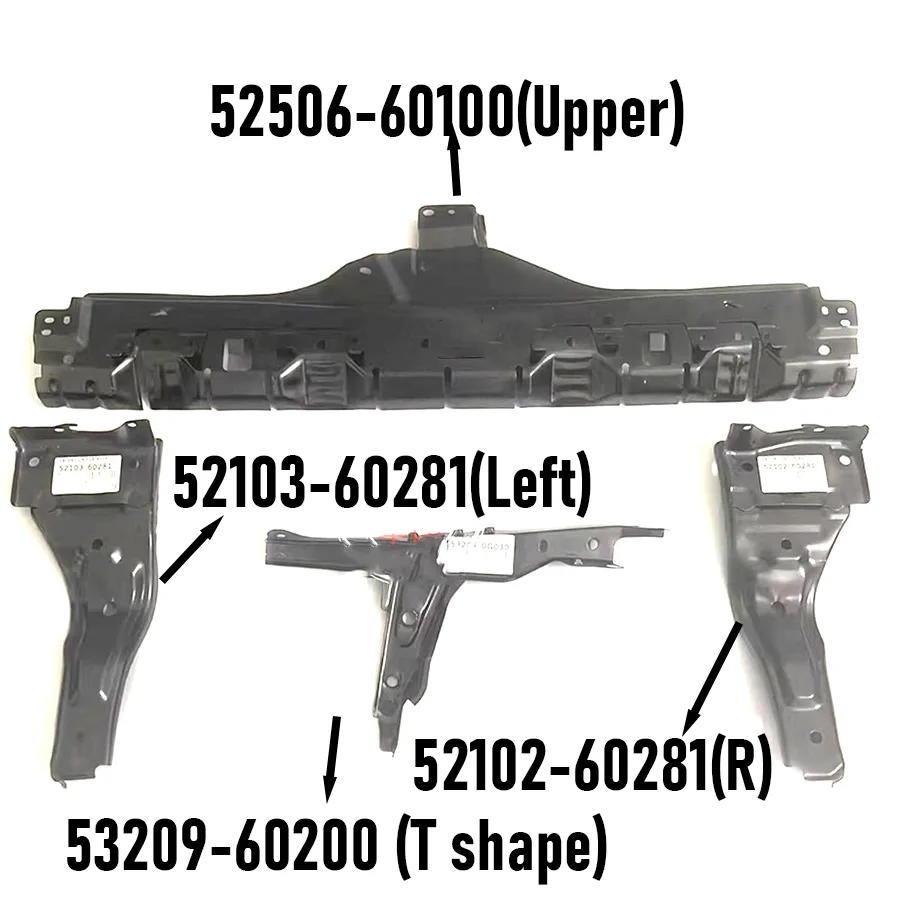 Wooeight 1Pc 52103-60281/52102-60281/52506-60100/53209-60200 Front Hood Lock Fixing Bracket For Toyota Prado LC150 2017.9-2020