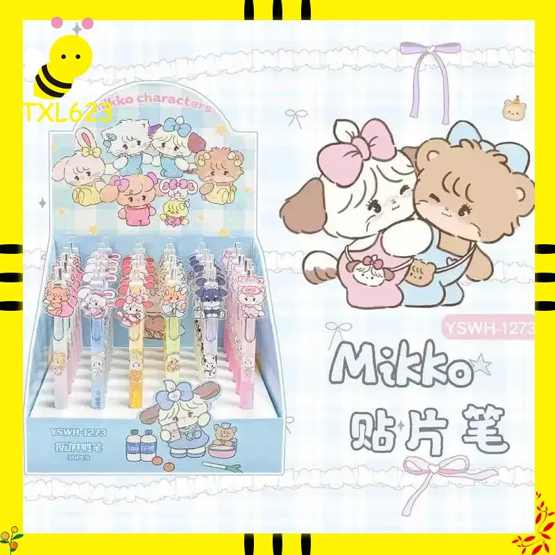 

Kawaii Mikoo Press, нейтральная ручка 0,5, черная, с низким центром тяжести, 6/36 шт., канцелярские принадлежности для студентов, подарок, офисные школьные принадлежности