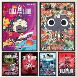 Cult of The Lamb Video Game Poster Fancy Poster Wall Sticker for Living Room Bar Vintage Decorative Painting Middle